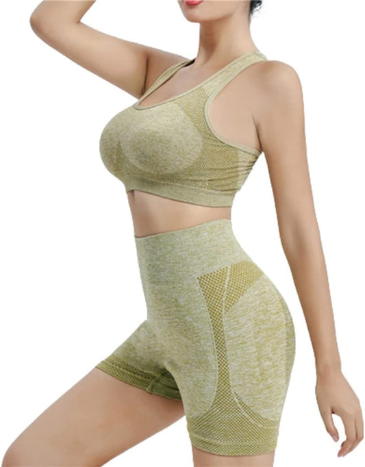 Conjunto deportivo mujer 2pcs khaki talla unica